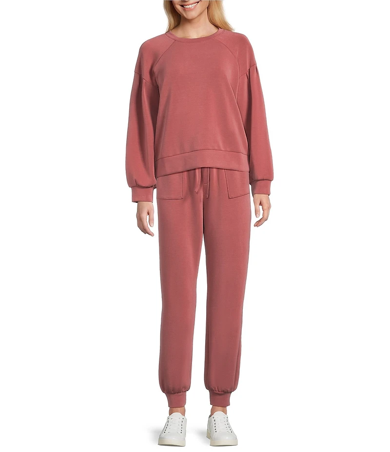 Westbound Long Sleeve Crew Neck Pleated Pullover