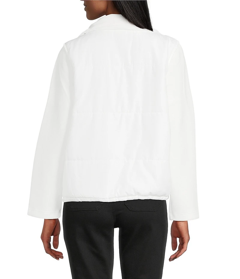 Westbound Long Sleeve Drop Shoulder Zip-Front Quilted Jacket