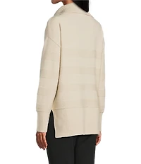 Westbound Long Sleeve Quarter Zip Hi-Low Sweater