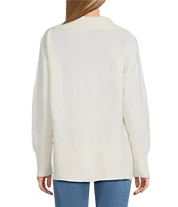 Westbound Long Sleeve Quarter Zip Hi-Low Sweater