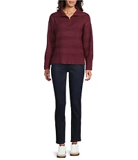 Westbound Long Sleeve Quarter Zip Hi-Low Sweater