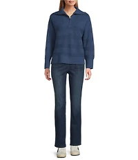 Westbound Long Sleeve Quarter Zip Hi-Low Sweater