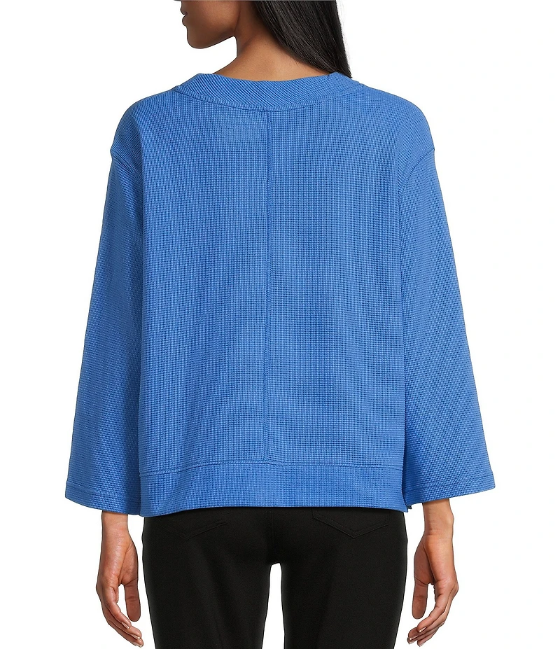 Westbound Long Sleeve V-Neck Button Side Top