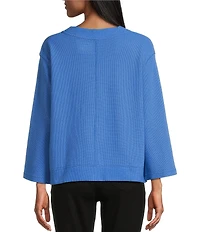 Westbound Long Sleeve V-Neck Button Side Top