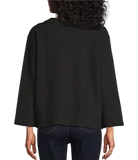 Westbound Long Sleeve V-Neck Button Side Top