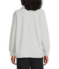 Westbound Long Sleeve V-Neck Collared Knit Top