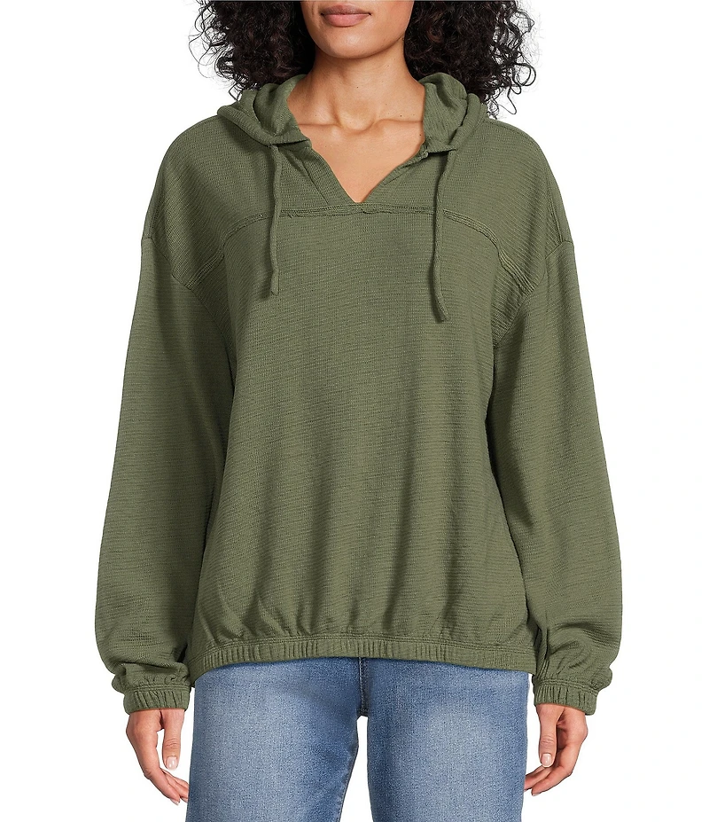 Westbound Long Sleeve V-Neck Hoodie