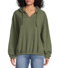 Westbound Long Sleeve V-Neck Hoodie
