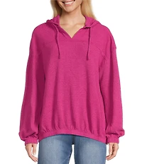 Westbound Long Sleeve V-Neck Hoodie