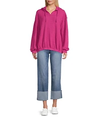 Westbound Long Sleeve V-Neck Hoodie