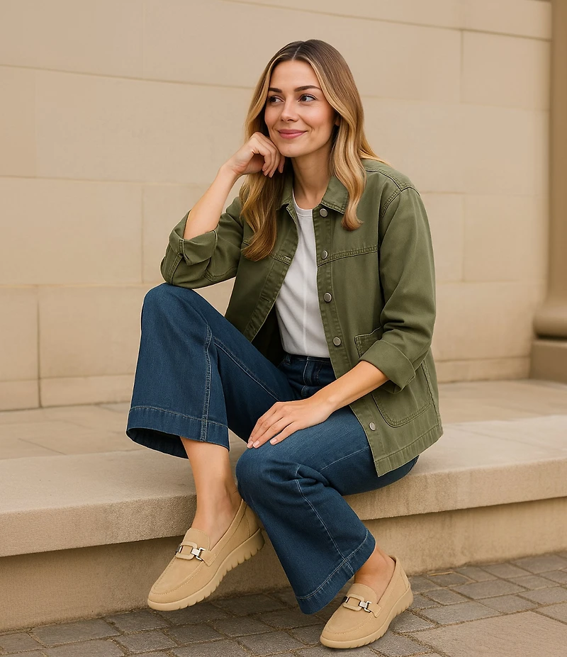 Westbound Long Sleeved Button Front Jacket