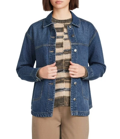 Westbound Long Sleeved Button Front Denim Jacket