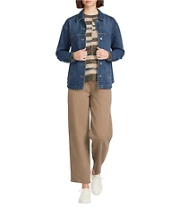 Westbound Long Sleeved Button Front Denim Jacket