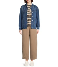 Westbound Long Sleeved Button Front Denim Jacket