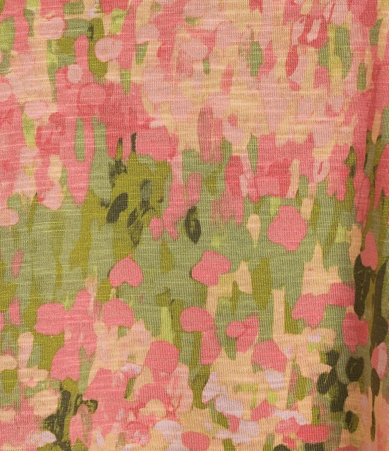 Westbound Meadow Glow 3/4 Sleeve Knit Crew Neck Top