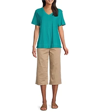 Westbound Mid Rise Culotte Crop Pants