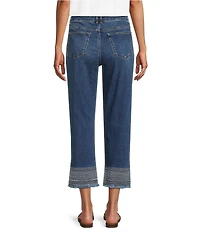 Westbound Mid Rise Embroidered Straight Leg Crop Pants