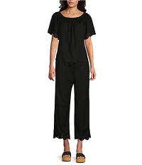 Westbound Mid Rise Pull On Crop Pants