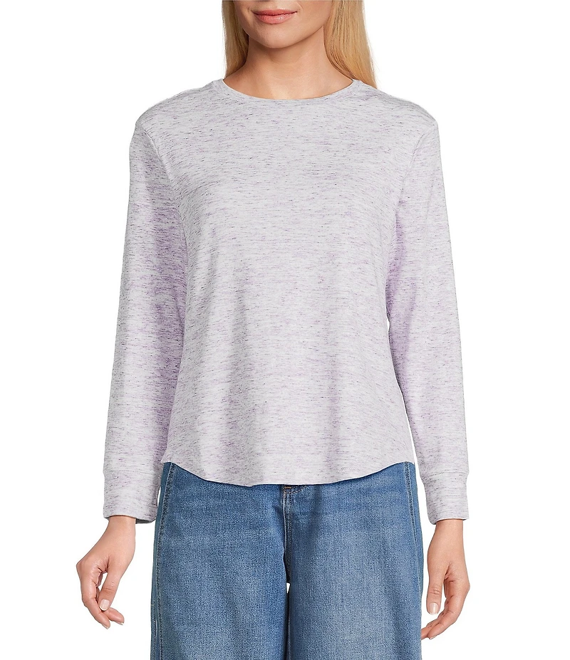 Westbound Space Dye Long Sleeve Crew Neck Pullover