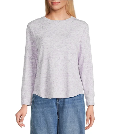 Westbound Space Dye Long Sleeve Crew Neck Pullover