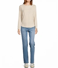 Westbound Space Dye Long Sleeve Crew Neck Pullover