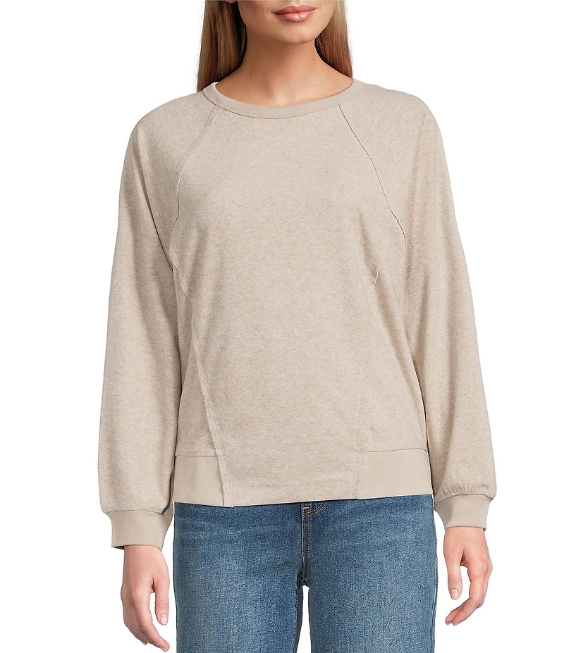 Westbound Petite Crewneck Long Sleeve Pullover Top