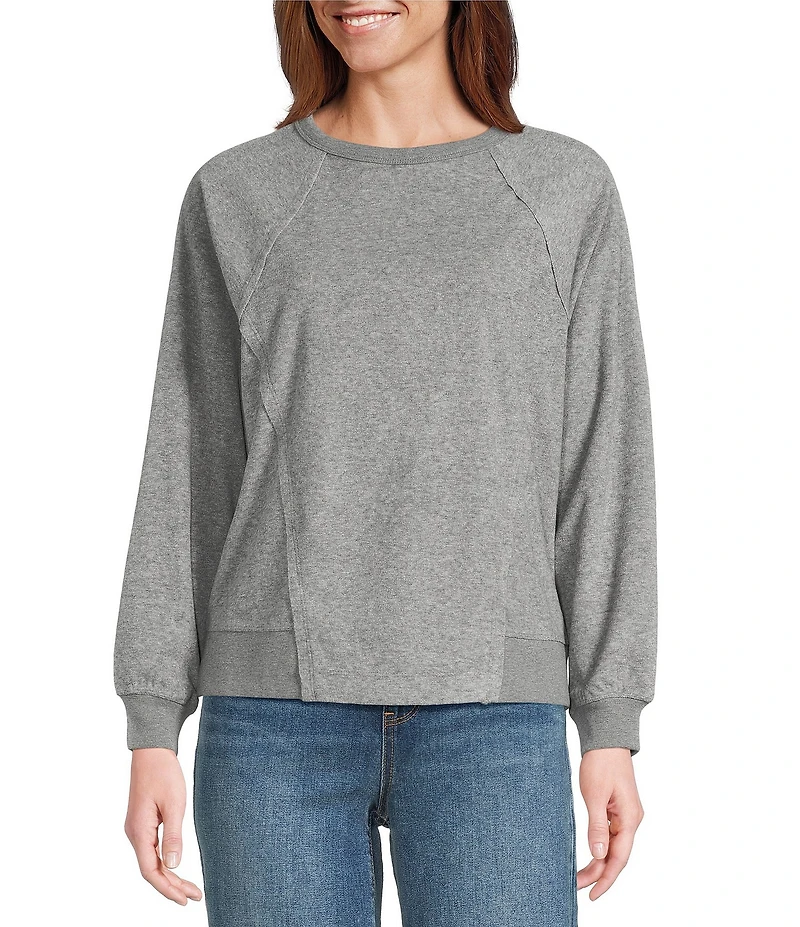 Westbound Petite Crewneck Long Sleeve Pullover Top
