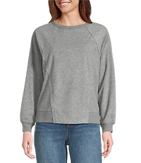 Westbound Petite Crewneck Long Sleeve Pullover Top