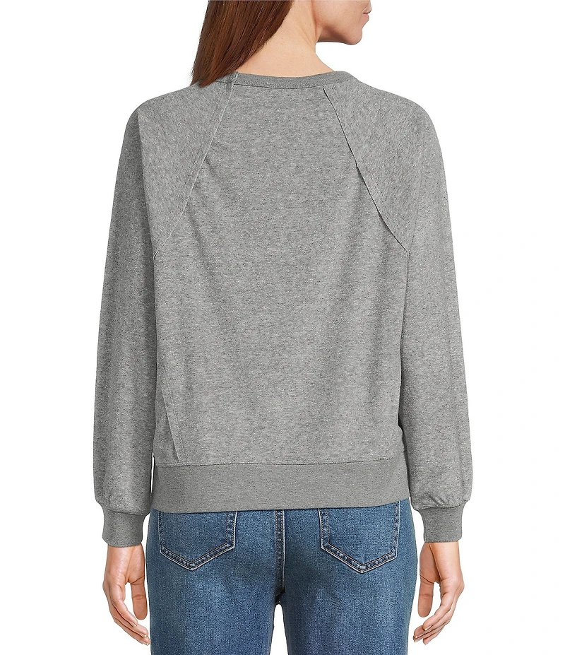 Westbound Petite Crewneck Long Sleeve Pullover Top