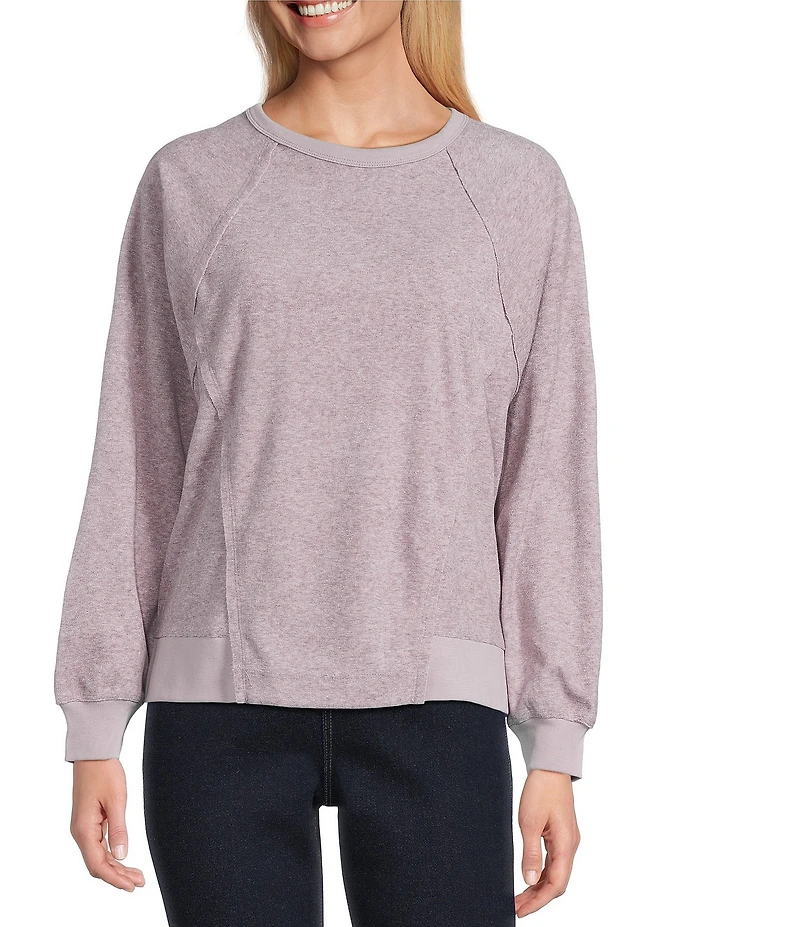 Westbound Petite Crewneck Long Sleeve Pullover Top
