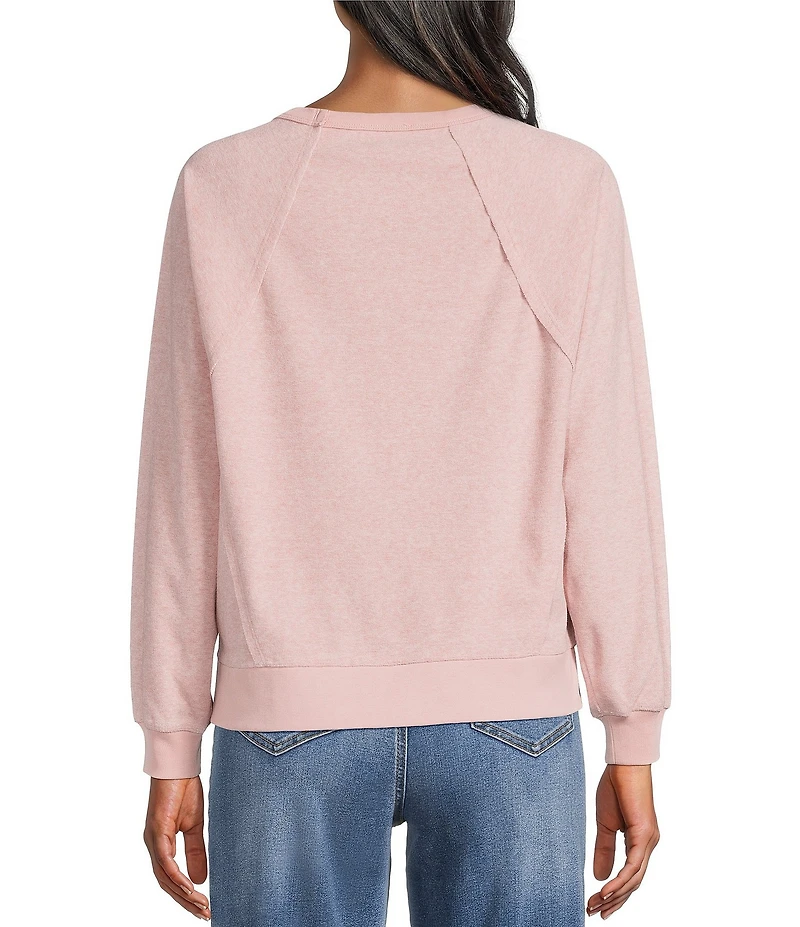 Westbound Petite Crewneck Long Sleeve Pullover Top