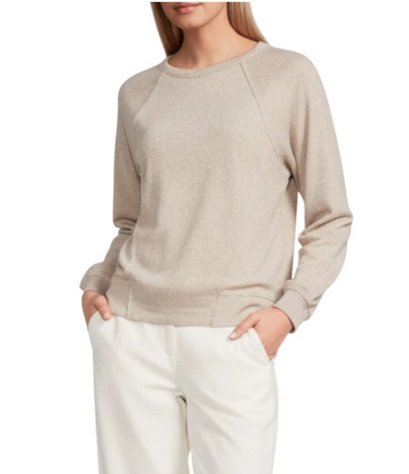 Westbound Petite Crewneck Long Sleeve Pullover Top