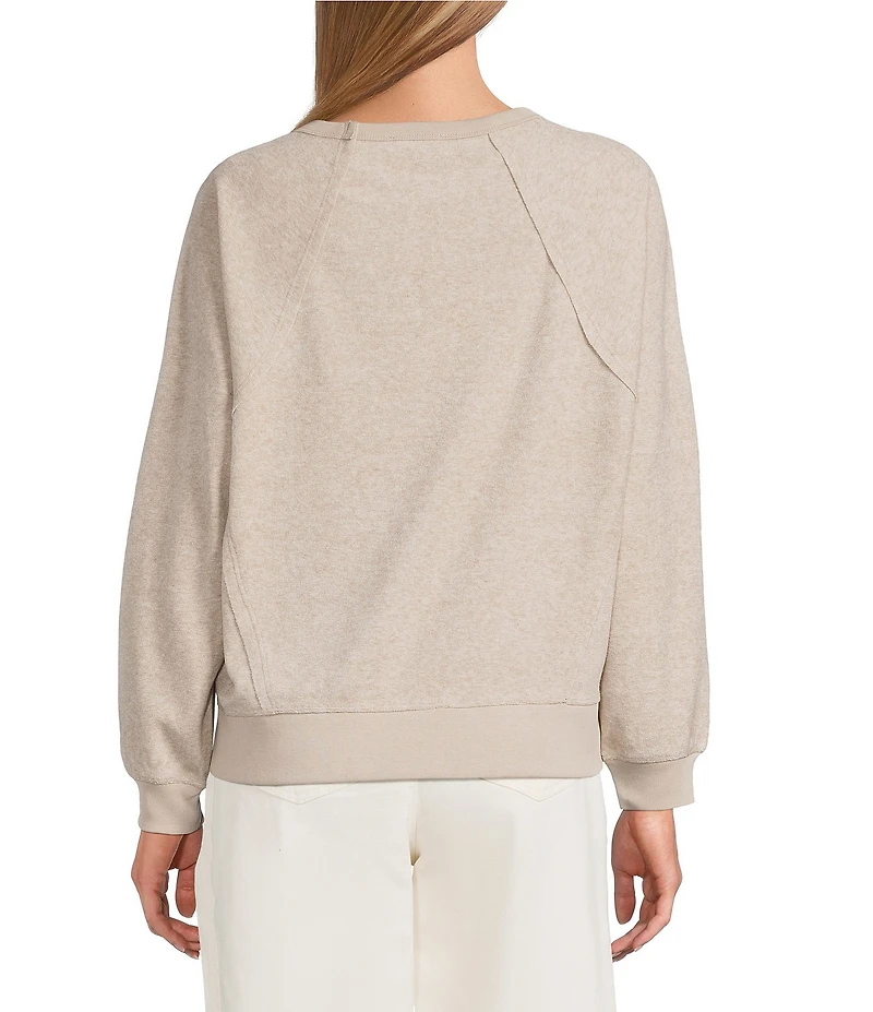 Westbound Petite Crewneck Long Sleeve Pullover Top