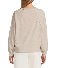 Westbound Petite Crewneck Long Sleeve Pullover Top