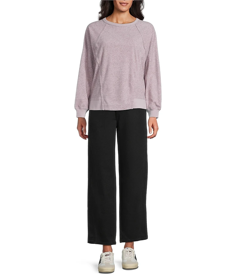 Westbound Petite Crewneck Long Sleeve Pullover Top