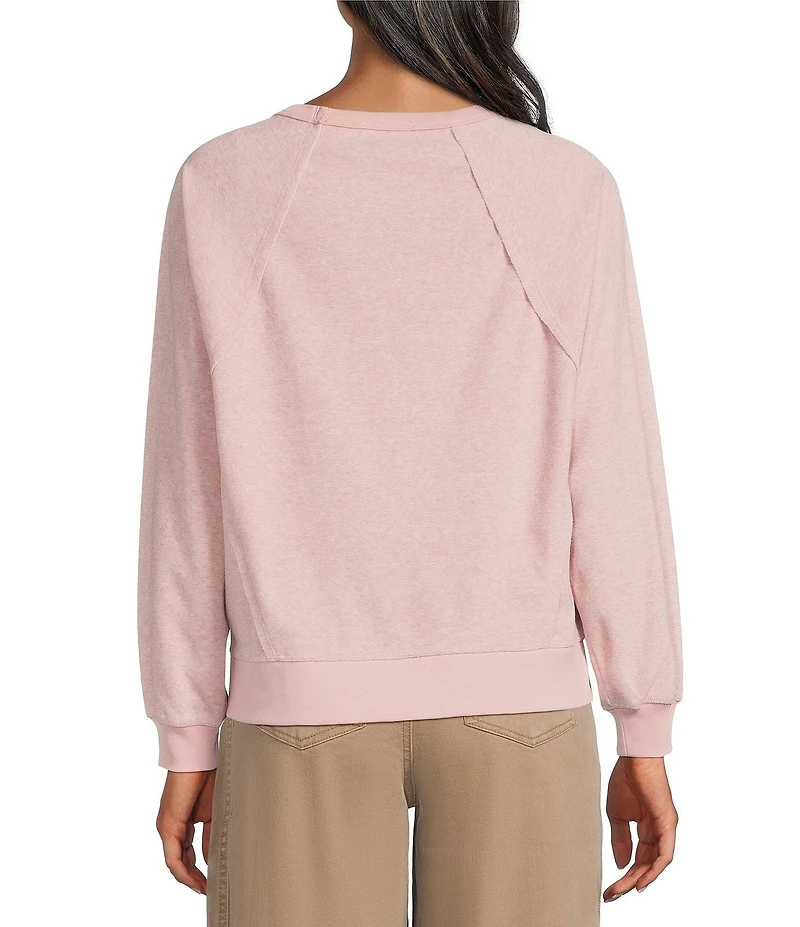 Westbound Petite Crewneck Long Sleeve Pullover Top