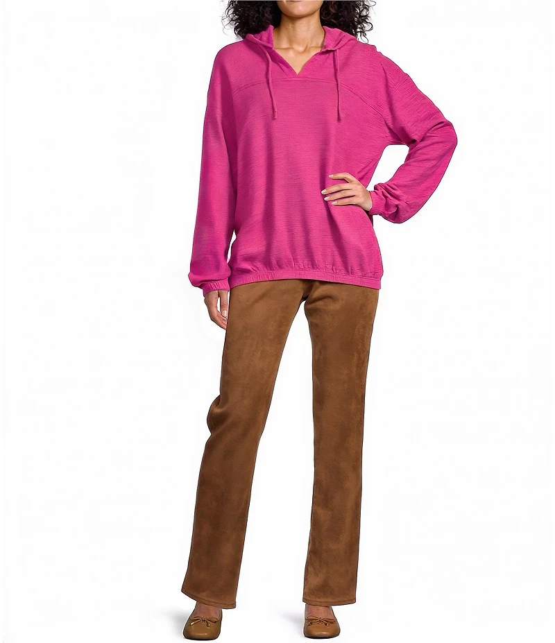 Westbound Petite High Rise Patch Pocket Straight Leg Pull-On Pants