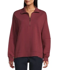 Westbound Petite Long Sleeve Quarter-Zip Pullover