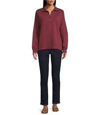 Westbound Petite Long Sleeve Quarter-Zip Pullover