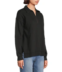 Westbound Petite Long Sleeve Quarter-Zip Pullover
