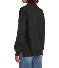 Westbound Petite Long Sleeve Quarter-Zip Pullover