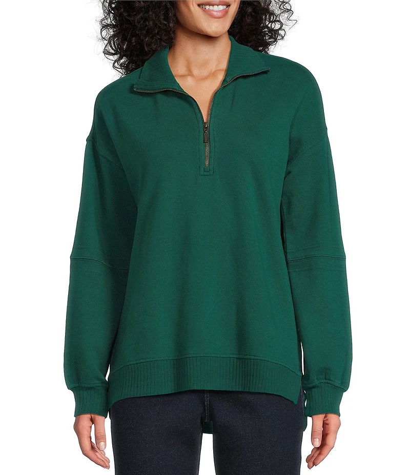 Westbound Petite Long Sleeve Quarter-Zip Pullover