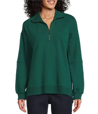 Westbound Petite Long Sleeve Quarter-Zip Pullover