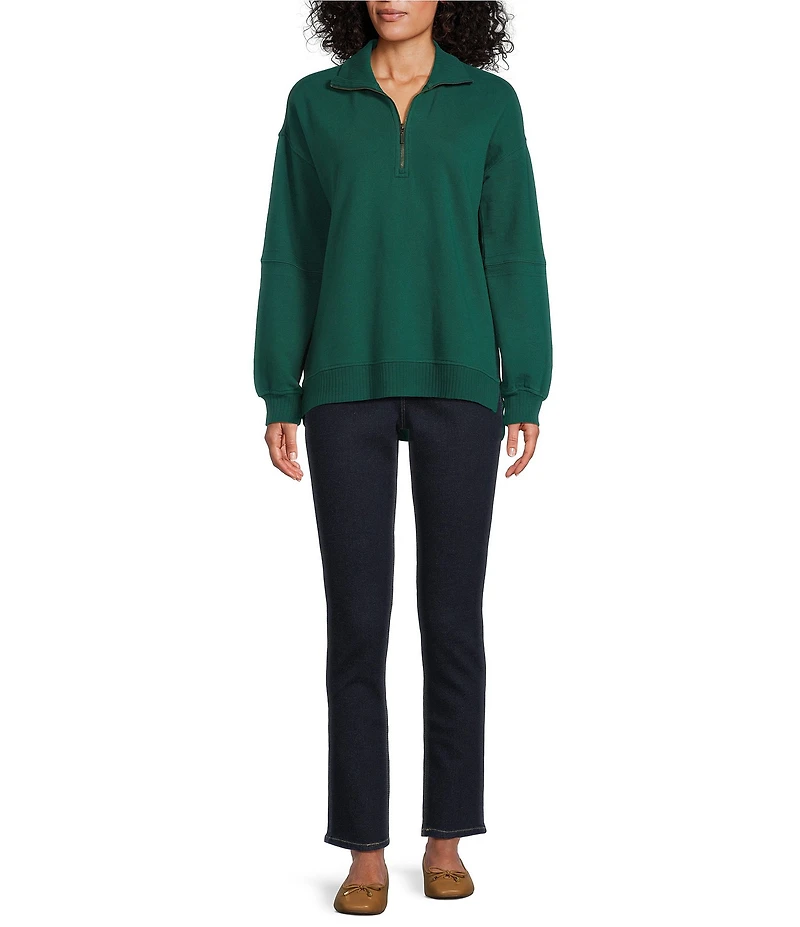 Westbound Petite Long Sleeve Quarter-Zip Pullover