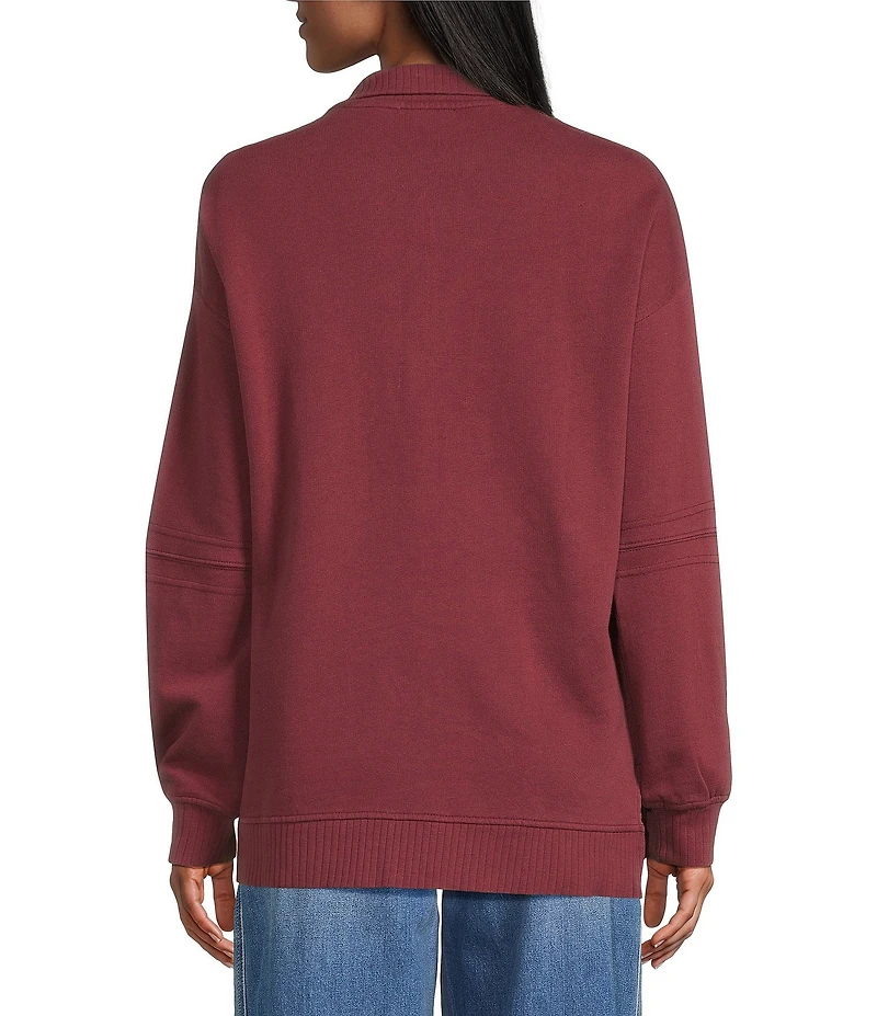 Westbound Petite Long Sleeve Quarter-Zip Pullover