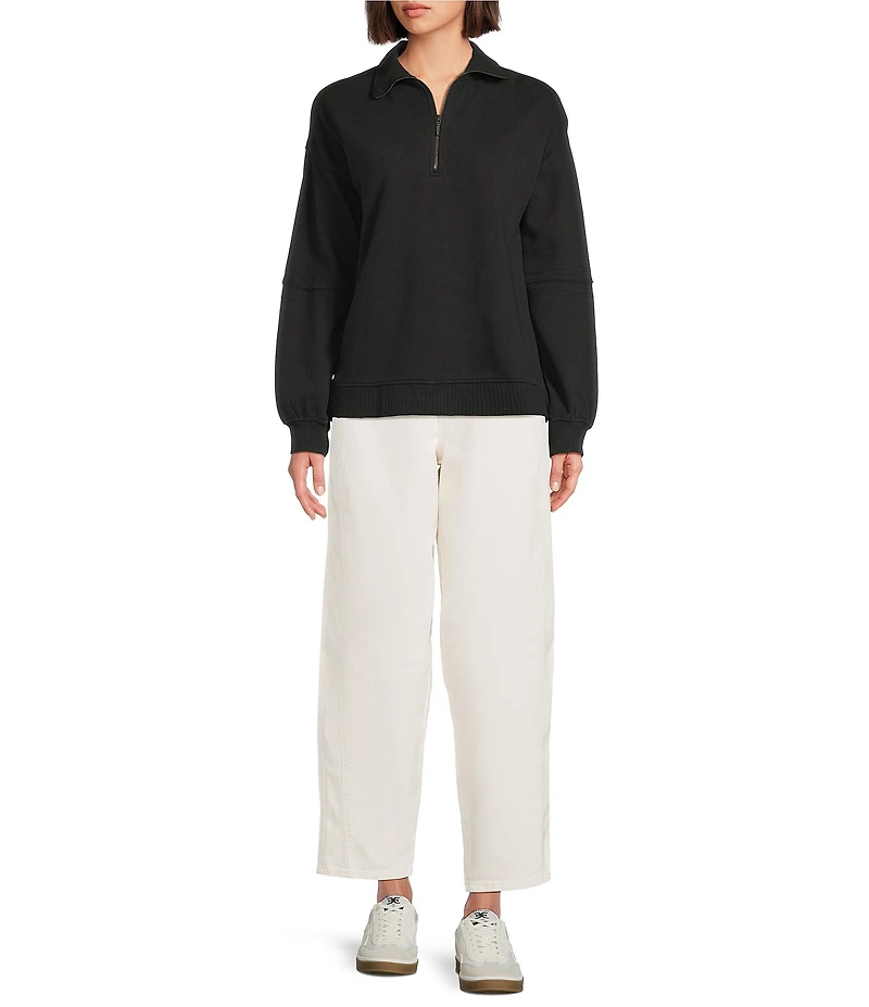 Westbound Petite Long Sleeve Quarter-Zip Pullover