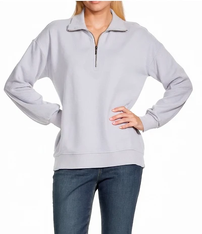 Westbound Petite Long Sleeve Quarter-Zip Pullover