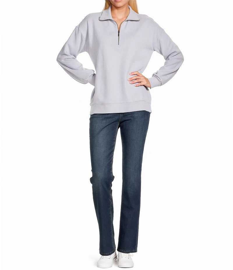 Westbound Petite Long Sleeve Quarter-Zip Pullover