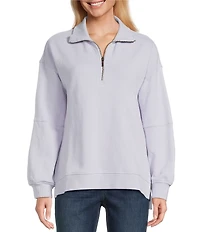 Westbound Petite Long Sleeve Quarter-Zip Pullover