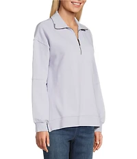 Westbound Petite Long Sleeve Quarter-Zip Pullover